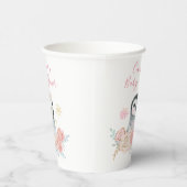 Girl Penguin Winter Snowflake Paper Cups Papieren Bekers (Rechts)