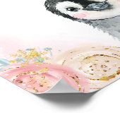 Girl Penguin Winter Snowflake Photo Booth Poster (Hoek)