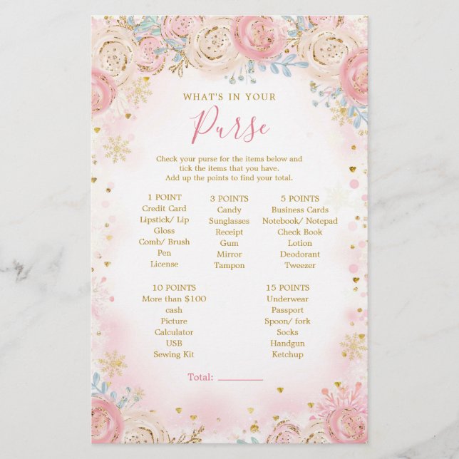 Girl Penguin Winter Snowflake Wat zit er in je tas (Voorkant)