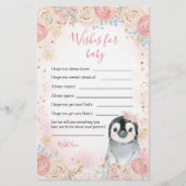 Girl Penguin winter Snowflake Wishes for Baby (Voorkant)
