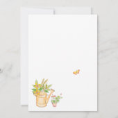 Girl Peter Rabbit Birthday Party Invitation Kaart (Achterkant)