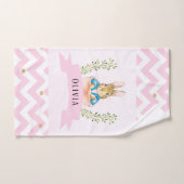 Girl Peter Rabbit Pink Custom Bad Handdoek (Handdoek)