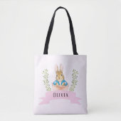 Girl Peter Rabbit Pink Custom Tote Bag (Voorkant)