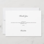 Girl photo pink florals cross First Communion Bedankkaart (Achterkant)