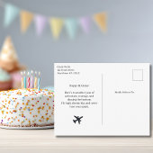 Girl Pilot Aviator Fun Aviation Birthday  Briefkaart