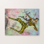 Girl Pilot Puzzle Painting Legpuzzel (Horizontaal)
