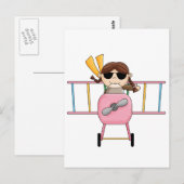 Girl Pilot T-shirts en Gifts Briefkaart (Voorkant / Achterkant)