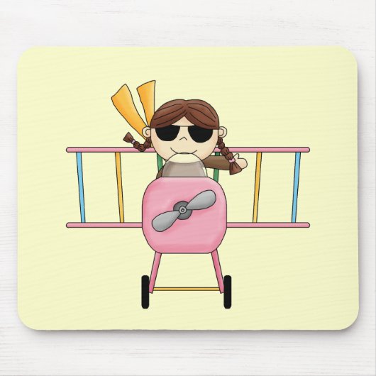 Girl Pilot T-shirts en Gifts Muismat (Voorkant)