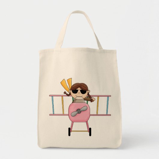 Girl Pilot T-shirts en Gifts Tote Bag (Voorkant)