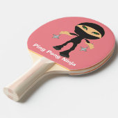 Girl Ping Pong Ninja Tafeltennisbatje (Voorkant Gekanteld)