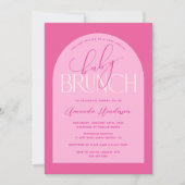 Girl Pink Baby Brunch Baby shower Uitnodiging (Voorkant)