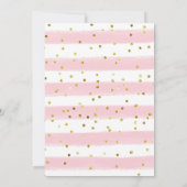 Girl Pink Baking Birthday Uitnodiging (Achterkant)