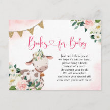 Girl Pink Boerderij Baby shower Books for Baby Inv