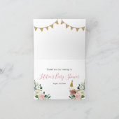 Girl Pink Boerderij Baby shower Hartelijk dank Bedankkaart (Binnen)