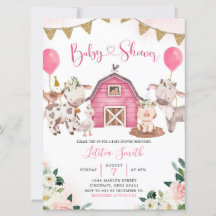 Girl Pink Boerderij Baby shower