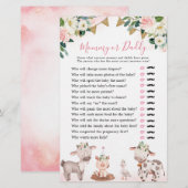 Girl Pink Boerderij Baby shower mama of papa (Voorkant / Achterkant)