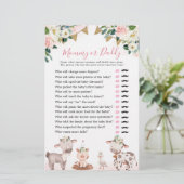 Girl Pink Boerderij Baby shower mama of papa (Staand voorkant)