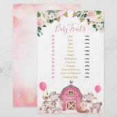 Girl Pink Boerderij Baby Traits (Voorkant / Achterkant)