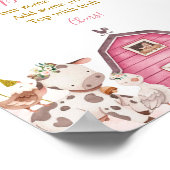 Girl Pink Boerderij Carousel Mam-osa Bar Sign Poster (Hoek)