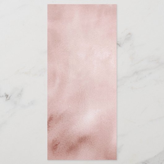 Girl Pink Bow Shell Baby Shower Flat Menu (Achterkant)