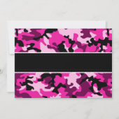 Girl Pink Camouflage Baby shower Uitnodiging (Achterkant)