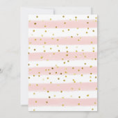 Girl Pink Dinosaur Three-Rex Birthday Invitation Kaart (Achterkant)