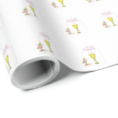 Girl Pink First Heilige Communie, Chalice, Host, R Cadeaupapier (Rol Hoek)