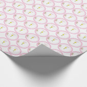 Girl Pink First Heilige Communie, Chalice, Host, R Cadeaupapier (Hoek)