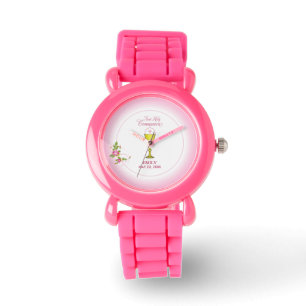 Girl Pink First Heilige Communie, Chalice, Host, R Horloge