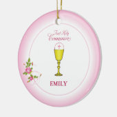 Girl Pink First Heilige Communie, Chalice, Host, R Keramisch Ornament (Links)