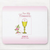 Girl Pink First Heilige Communie, Chalice, Host, R Muismat (Voorkant)