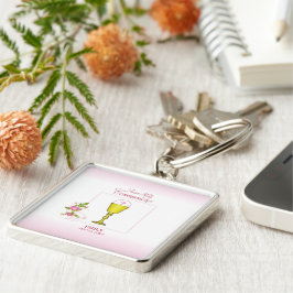 Girl Pink First Heilige Communie, Chalice, Host, R Sleutelhanger