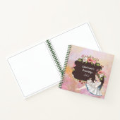  Girl Pink Flowers Kinder Sketchbook Notitieboek (Binnen)