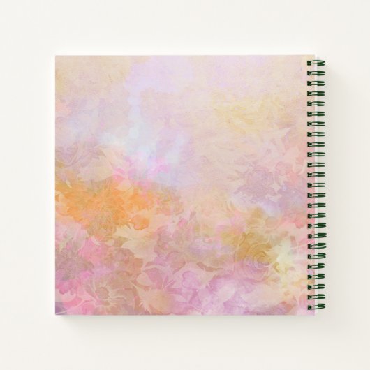 Girl Pink Flowers Kinder Sketchbook Notitieboek (Achterkant)