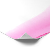 Girl Pink Ink Christening Baptism Welkom Poster (Hoek)