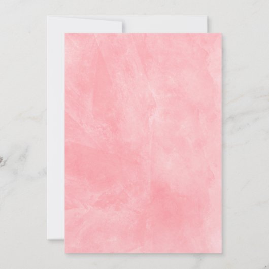 Girl Pink Peonies Waterverf Flowers Baby shower Kaart (Achterkant)