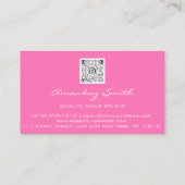 Girl Pink Quality Nail Script QR Code Logo Visitekaartje (Achterkant)