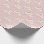 Girl Pink Rainbow Kinderen van Birthday Cadeaupapier (Hoek)