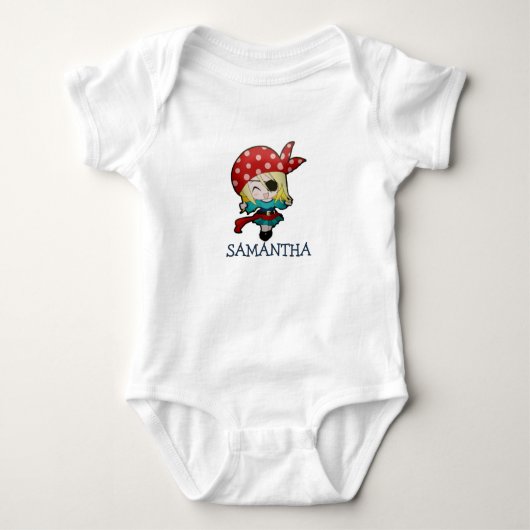 Girl Pirate Baby Bodysuit (Voorkant)