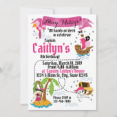 Girl Pirate Birthday Kaart (Voorkant)