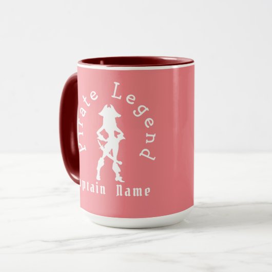 Girl Pirate Pink mok (Voorkant links)