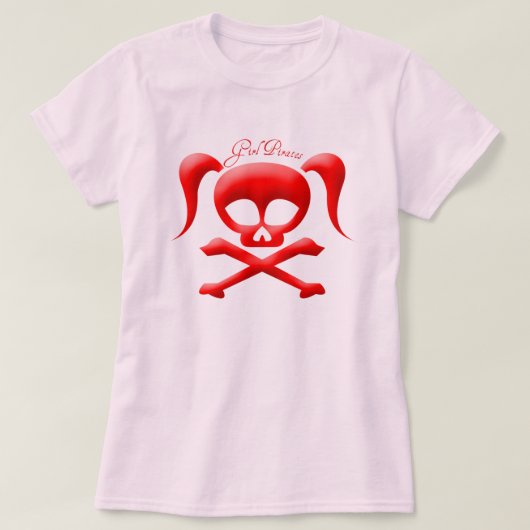 Girl Pirates Fited Babydoll T-shirt (Design voorkant)