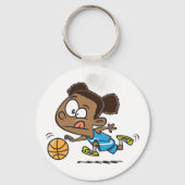 Girl Plays Basketball Sleutelhanger (Voorkant)