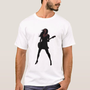 Girl Plays Guitar T-Shirt Rock N Roll Party