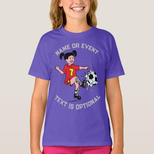 Girl Plays Soccer T-shirt (Voorkant)
