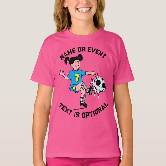 Girl Plays Soccer T-shirt (Voorkant)
