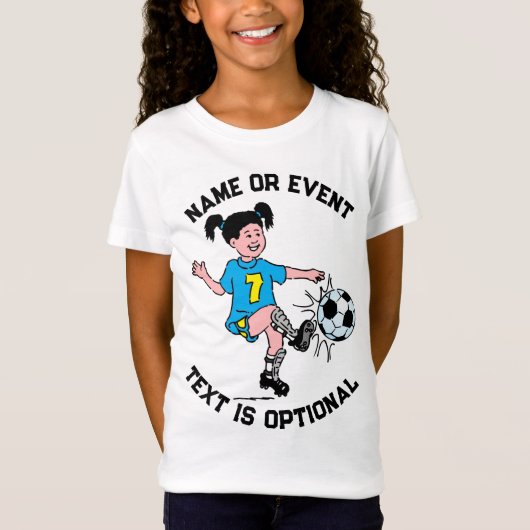 Girl Plays Soccer T-shirt (Voorkant)