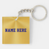 Girl Pole Vault Cadeauideeën Aangepast 3 tekstvak Sleutelhanger (Achterkant)