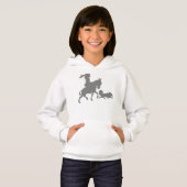 Girl Pony Horse Puppy Dog Silhouette (Voorkant volledig)