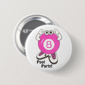 Girl Pool Partier Ronde Button 5,7 Cm (Voorkant /achterkant)